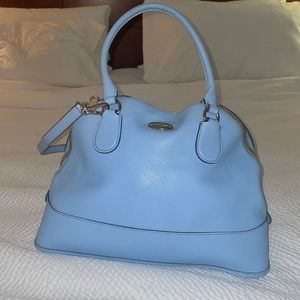 Coach Crossgrain Cora Domed Satchel -
Pale Blue